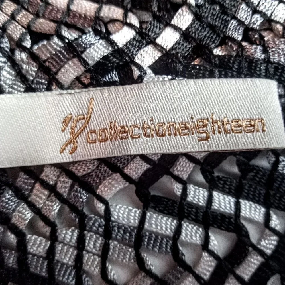 Collection XIIX Open Weave Scarf with Fringe